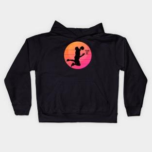 Basketball Slam Dunk Retro Vintage Kids Hoodie